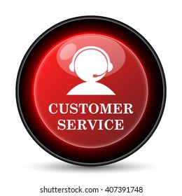 Customer service icon. Internet button on white background. EPS10 vector