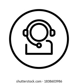 Icono de servicio al cliente. Vector de línea. Aislar sobre fondo blanco.