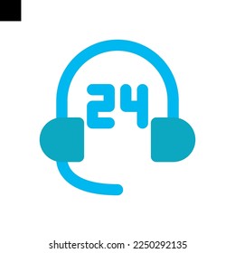 customer service icon logo flat style vector