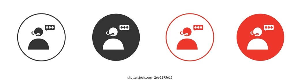 Customer service icon for logo, vector sign symbol for design