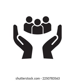 Icono de servicio al cliente en diseño moderno de estilo plano. Ilustración vectorial.