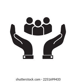 Customer service icon in modern flat style design. Vector illustration.