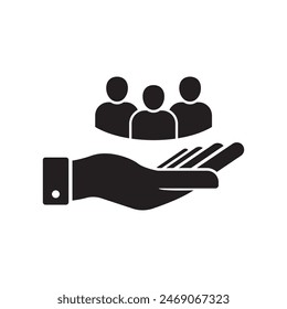 Customer service icon in modern flat style design. Vector illustration.