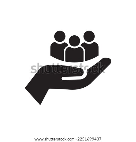 Customer service icon in modern flat style design. Vector illustration.