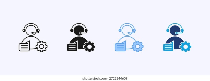 Ícone de Serviço de Atendimento ao Consumidor - Estilo Múltiplo