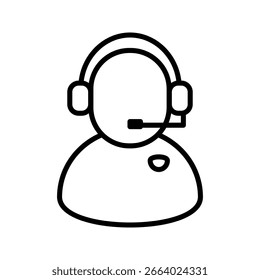 Customer service icon on white background