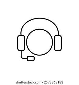 customer service icon Outline thin set