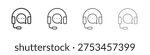 Customer service icon outline vector. outline icons collection.