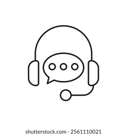 Customer service icon Outline vector line symbol