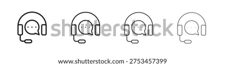Customer service icon outline vector. outline icons collection.