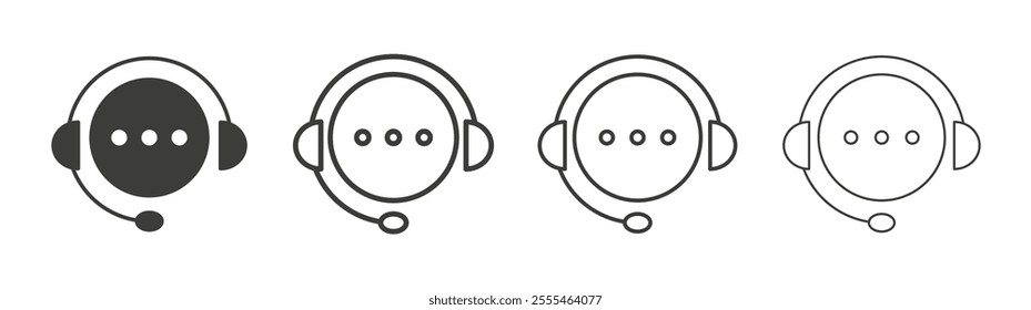Customer service icon pack. vector illustration