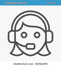 Customer Service Icon. Professional, pixel perfect icons optimized for both large and small resolutions. EPS 8 format. 12x size for preview.