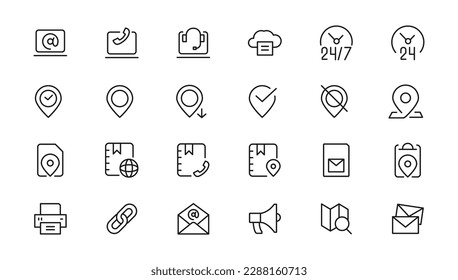 Conjunto de iconos de servicio al cliente. Conteniendo iconos de satisfacción, asistencia, experiencia, retroalimentación, operador y soporte técnico del cliente