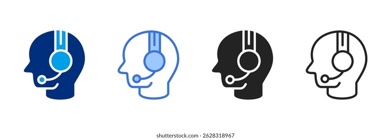Customer Service Icon Set Different Style Collection