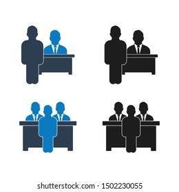 Customer Service Icon set. Flat style vector EPS.