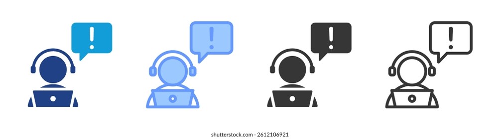 Customer Service icon set multiple style collection