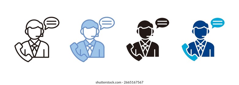 Conjunto de iconos de Servicio al cliente Colección de estilo múltiple