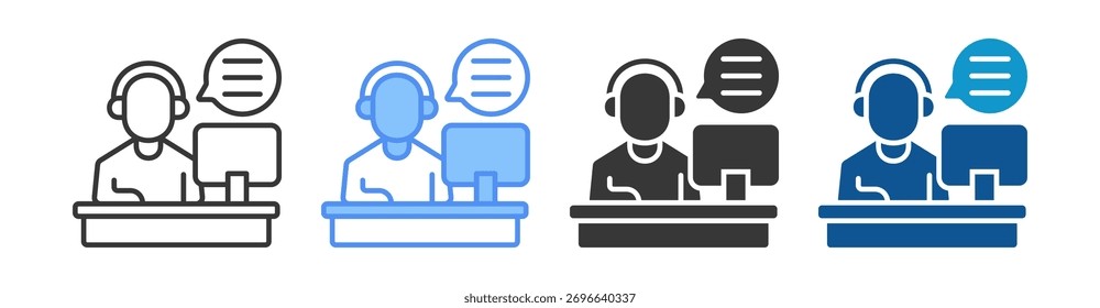 Conjunto de iconos de Servicio al cliente Colección de estilo múltiple