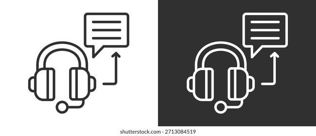 Conjunto De Iconos De Servicio al cliente Colección De Vector Aislado En Blanco Y Negro
