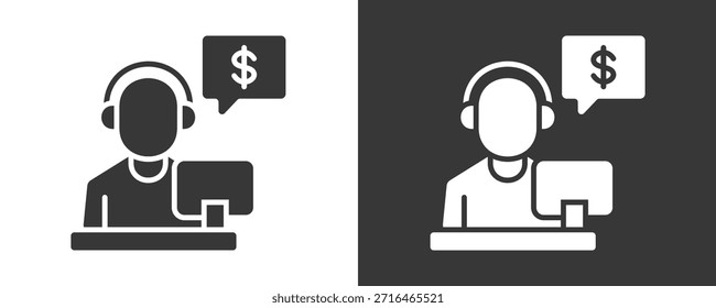 Conjunto De Iconos De Servicio al cliente Colección De Vector Aislado En Blanco Y Negro
