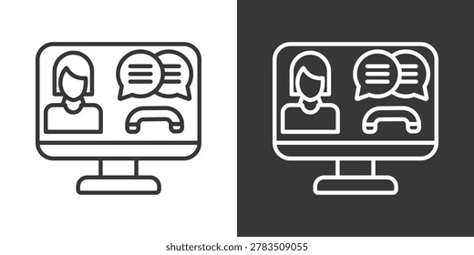 Customer Service Icon Set Vector Collection Isolated In Black And White