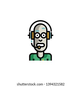 customer service icon sign signifier vector