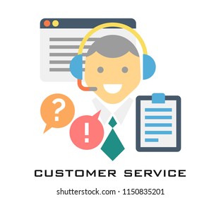 Customer service icon signs