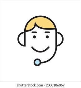 Customer Service Icon Simple Vector Illustration