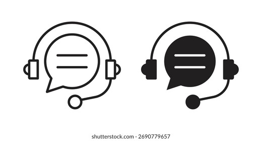 Customer service icon simple vector symbol