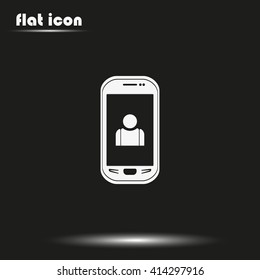 Customer service icon. Smartphone illustration.