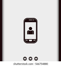 Customer service icon. Smartphone illustration.