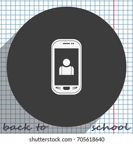 Customer service icon. Smartphone illustration.