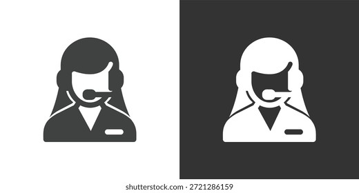 Icono de Servicio al cliente. Icono de la serie de glifos sólidos