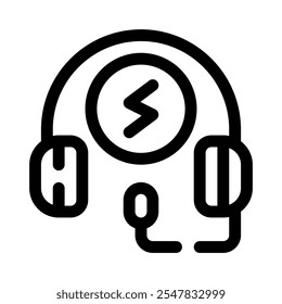 customer service icon with style outline