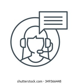 Customer service icon suitable for info graphics, websites and print media and  interfaces. Line vector icon.