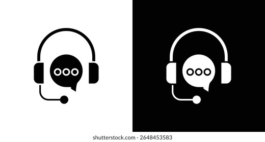 Customer service icon symbol collection. Flat vector stock illustration.