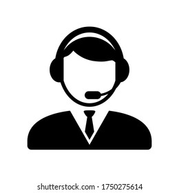 Customer service icon symbol vector on white background