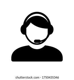 Customer service icon symbol vector on white background