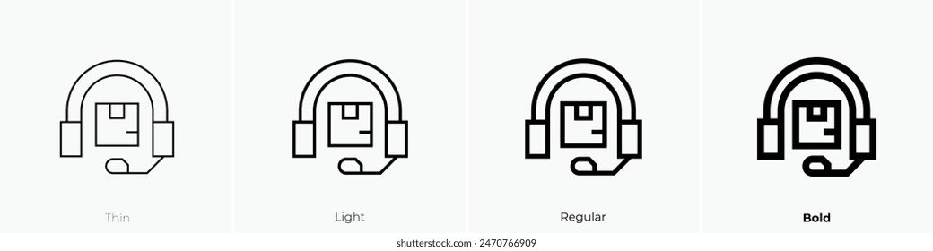 customer service icon. Thin, Light Regular And Bold style design isolated on white background