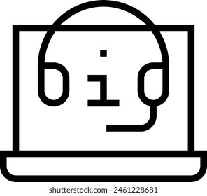 customer service icon. Thin linear style design isolated on white background