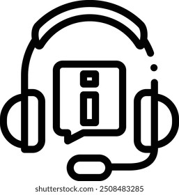 customer service icon. Thin Linear Style Design Isolated On White Background