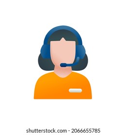 Estilo plano vectorial de icono de servicio al cliente