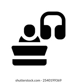 customer service icon. vector glyph icon for your website, mobile, presentation, and logo design.