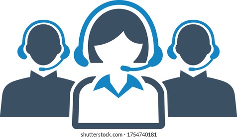 Customer service icon (vector illustration)