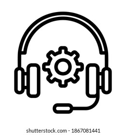 Icono de Servicio al cliente en estilo de línea para cualquier proyecto, uso para presentación de aplicaciones móviles del sitio web