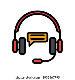 Icono de Servicio al cliente en el estilo de línea rellena sobre marketing y crecimiento para cualquier proyecto, uso para presentación de aplicaciones móviles en sitios web