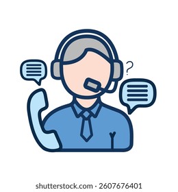 Customer service icon vector illustration isolated on white eps 10 editable vector