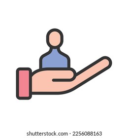 Imagen vectorial de icono de servicio al cliente. Adecuado para aplicaciones móviles, aplicaciones web y medios impresos.