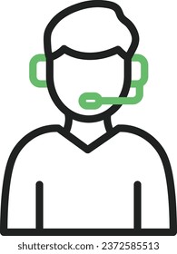 Imagen vectorial de icono de Servicio al cliente. Adecuado para aplicaciones web móviles y medios de impresión.