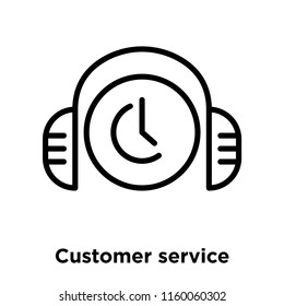 Customer service icon vector isolated on white background, Customer service transparent sign , line and outline elements in linear style